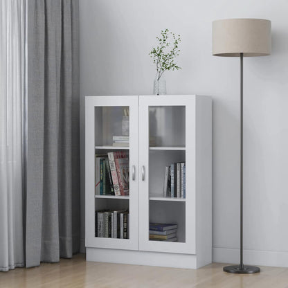 Armadietto con Vetrina Bianco 82,5x30,5x115cm Legno Multistrato | homemem39