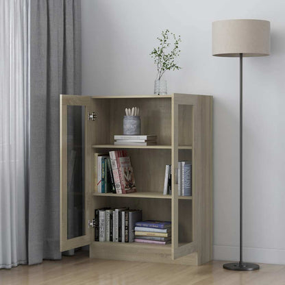 Armadietto Vetrina Rovere Sonoma 82,5x30,5x115 cm Multistrato | homemem39