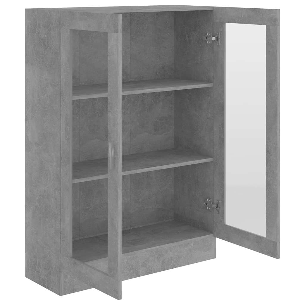 Armadietto Vetrina Grigio Cemento 82,5x30,5x115 cm Multistrato | homemem39