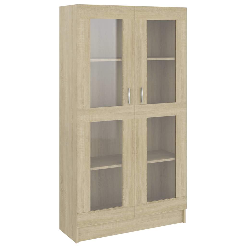 Armadietto Vetrina Rovere Sonoma 82,5x30,5x150 cm Multistrato | homemem39