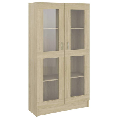 Armadietto Vetrina Rovere Sonoma 82,5x30,5x150 cm Multistrato | homemem39