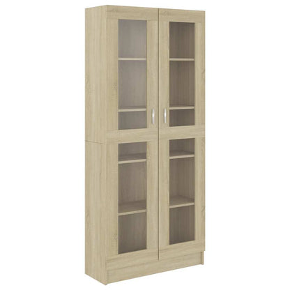Armadietto Vetrina Rovere Sonoma 82,5x30,5x185 cm Multistrato | homemem39
