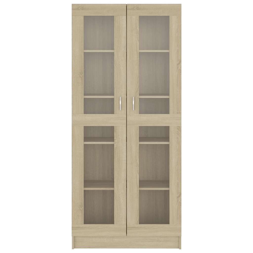Armadietto Vetrina Rovere Sonoma 82,5x30,5x185 cm Multistrato | homemem39