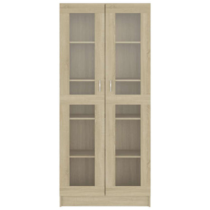 Armadietto Vetrina Rovere Sonoma 82,5x30,5x185 cm Multistrato | homemem39