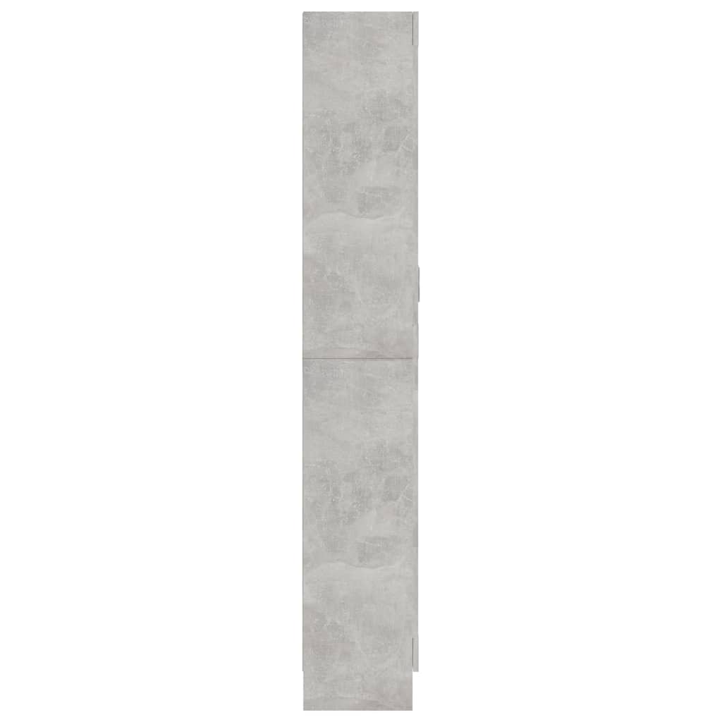 Armadietto Vetrina Grigio Cemento 82,5x30,5x185,5cm Multistrato