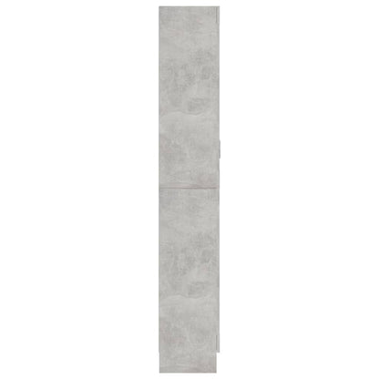 Armadietto Vetrina Grigio Cemento 82,5x30,5x185,5cm Multistrato