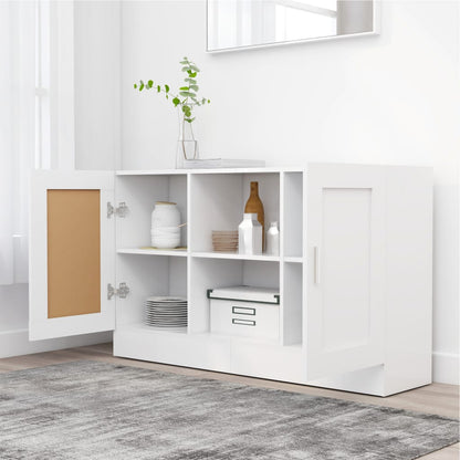 Credenza Bianca 120x30,5x70 cm in Legno Multistrato - homemem39