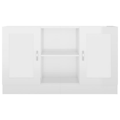 Credenza Bianco Lucido 120x30,5x70 cm in Legno Multistrato - homemem39