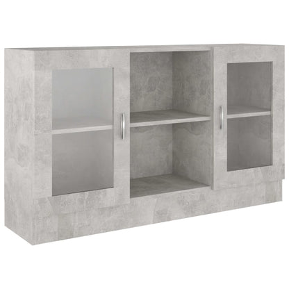 Armadietto Vetrina Grigio Cemento 120x30,5x70 cm Multistrato - homemem39