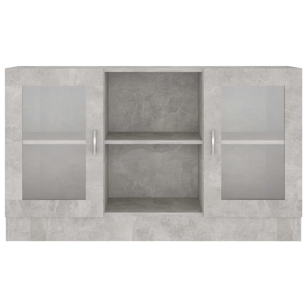 Armadietto Vetrina Grigio Cemento 120x30,5x70 cm Multistrato - homemem39