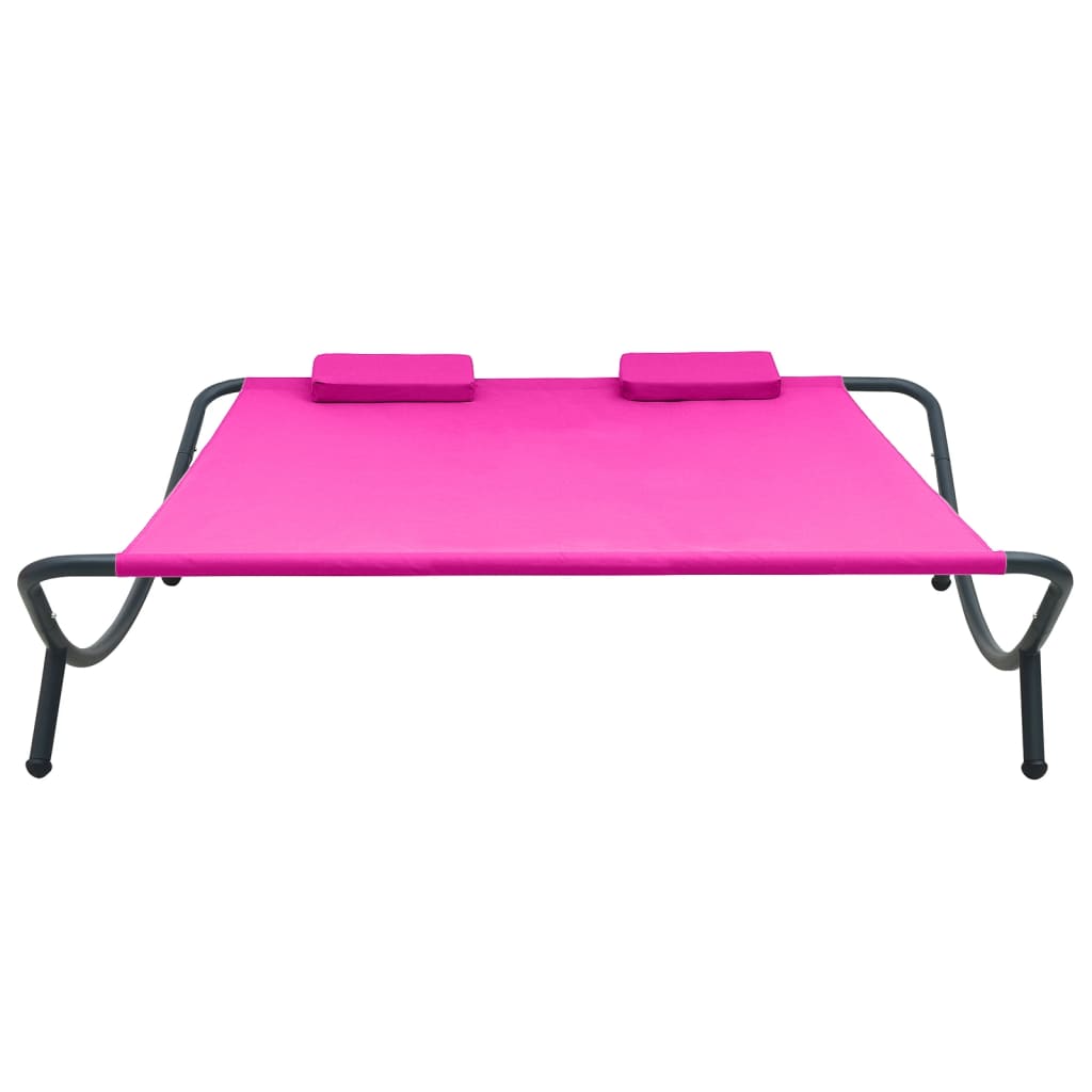 Lettino Prendisole in Tessuto Rosa - homemem39