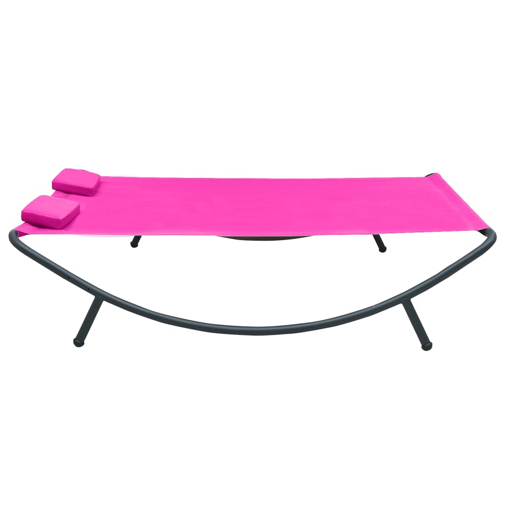 Lettino Prendisole in Tessuto Rosa - homemem39