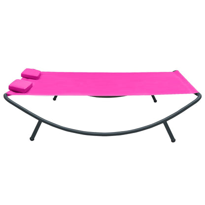 Lettino Prendisole in Tessuto Rosa - homemem39