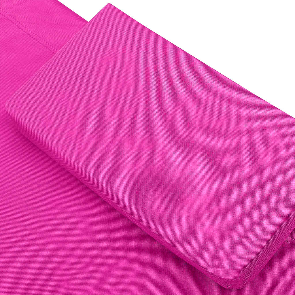 Lettino Prendisole in Tessuto Rosa - homemem39
