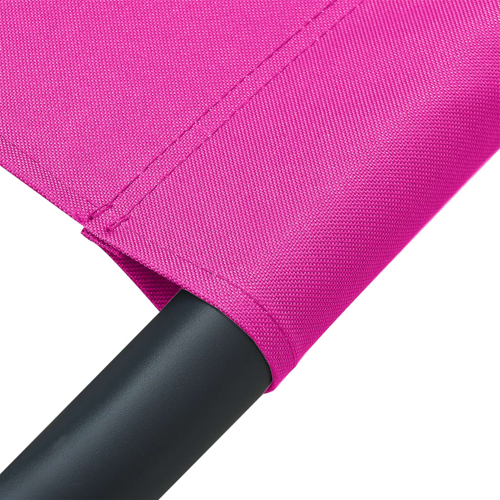 Lettino Prendisole in Tessuto Rosa - homemem39