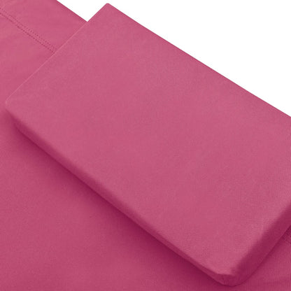 Lettino Prendisole con Baldacchino e Cuscino Rosa - homemem39