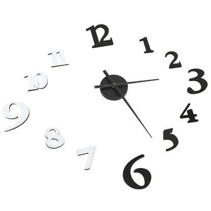 Orologio da Parete 3D Design Moderno Nero e Bianco 100 cm XXL - homemem39