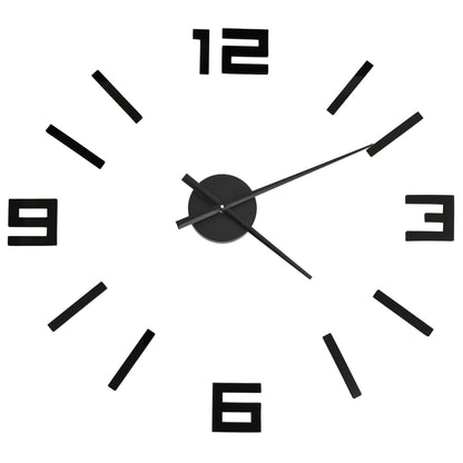 Orologio da Parete 3D Design Moderno Nero 100 cm XXL - homemem39