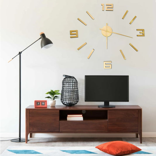 Orologio da Parete 3D Design Moderno Oro 100 cm XXL - homemem39