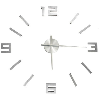 Orologio da Parete 3D Design Moderno Argento 100 cm XXL - homemem39