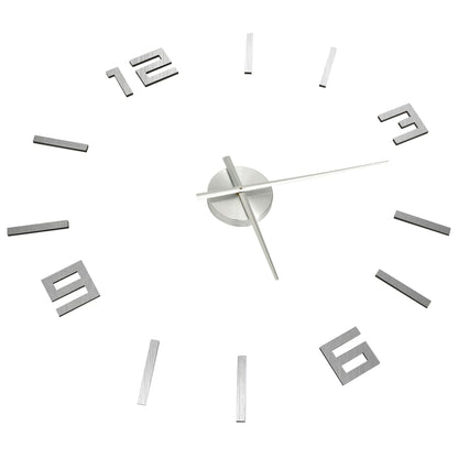Orologio da Parete 3D Design Moderno Argento 100 cm XXL - homemem39