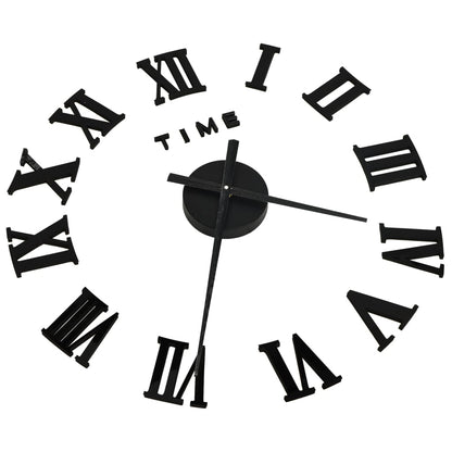 Orologio da Parete 3D Design Moderno Nero 100 cm XXL - homemem39