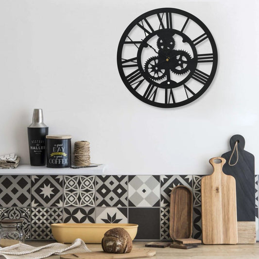 Orologio da Parete Nero 30 cm Acrilico - homemem39