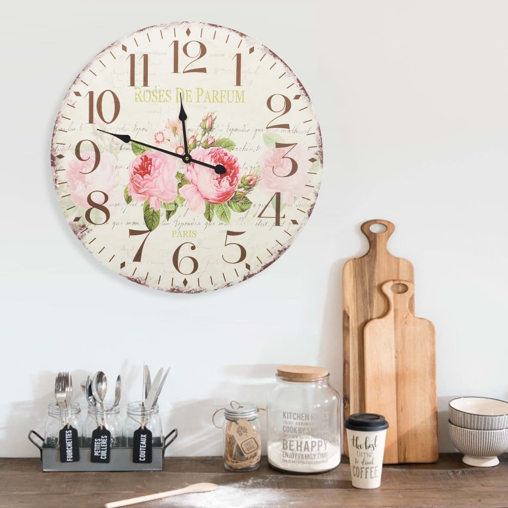 Orologio da Parete Vintage Fiore 60 cm | homemem39