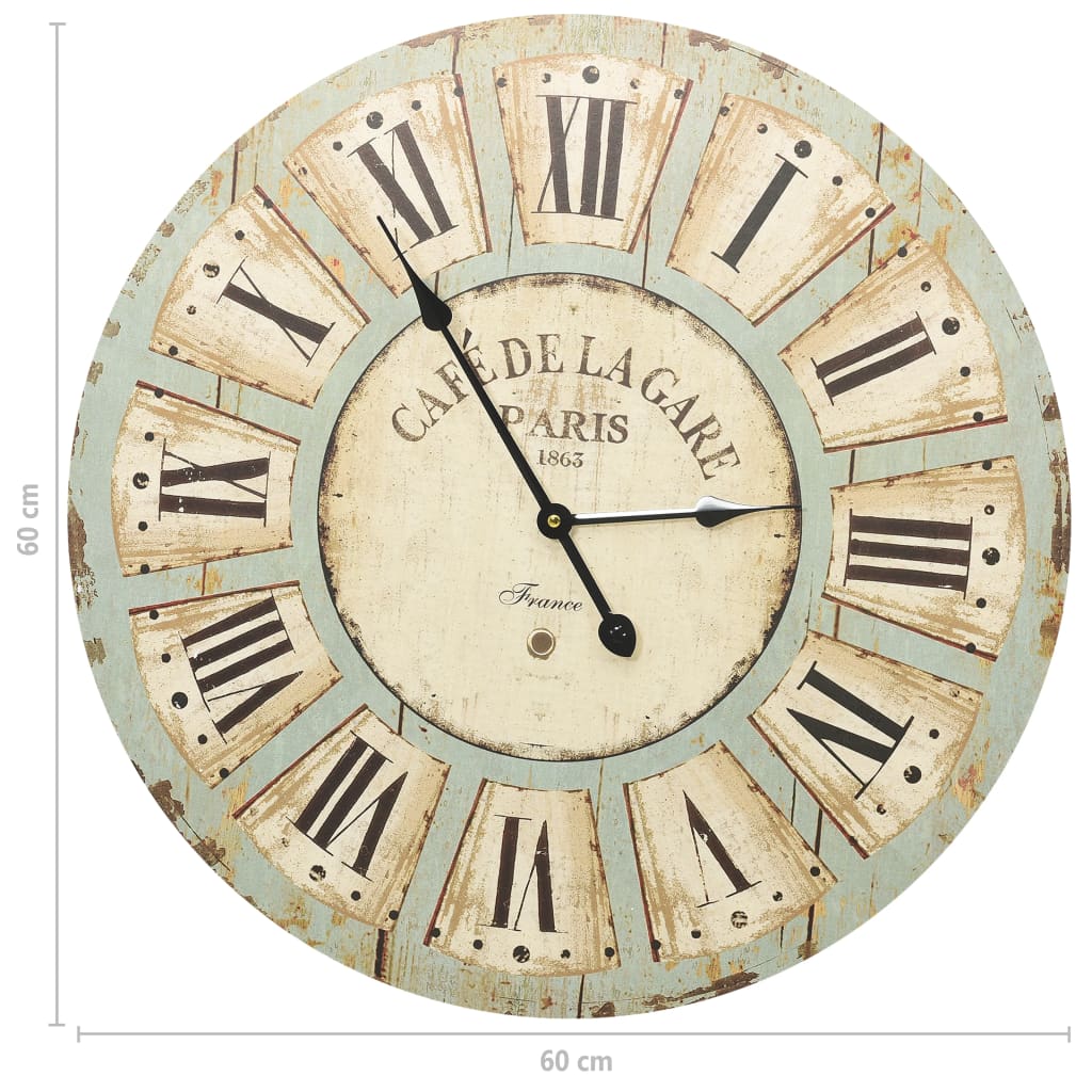Orologio da Parete Multicolore 60 cm in MDF | homemem39