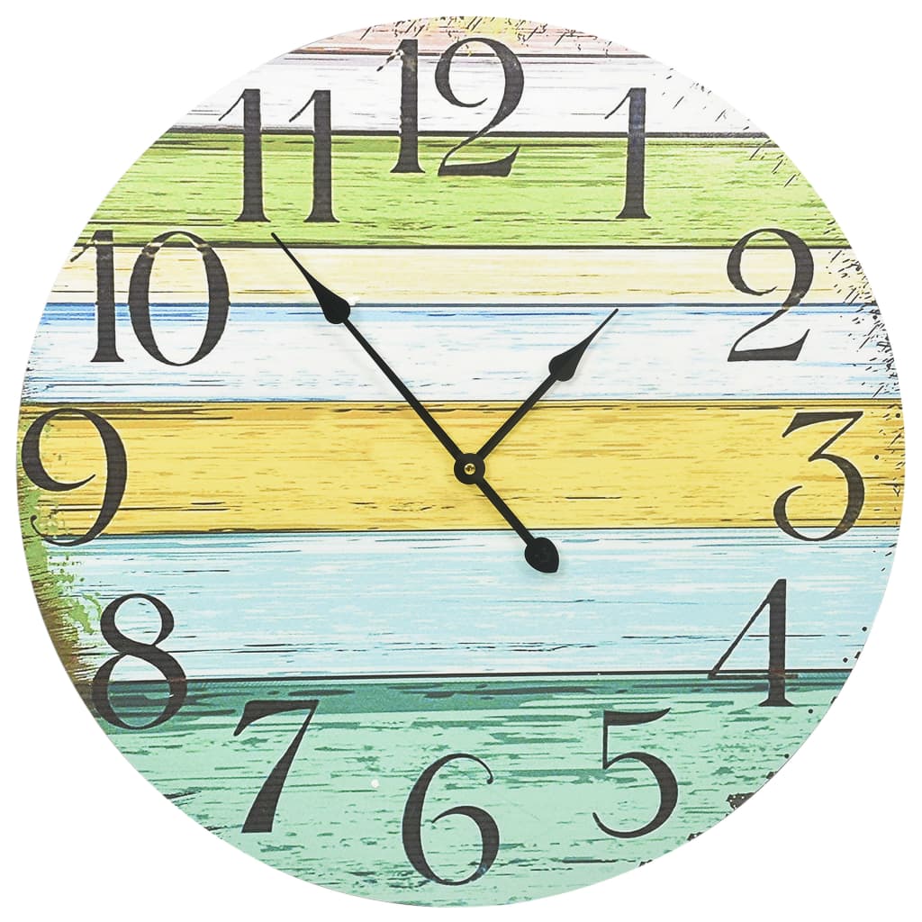 Orologio da Parete Multicolore 60 cm in MDF | homemem39