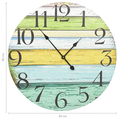 Orologio da Parete Multicolore 60 cm in MDF | homemem39