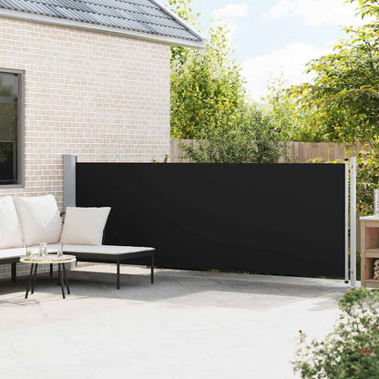 Retractable Side Awning for Patio 140x600 cm Black