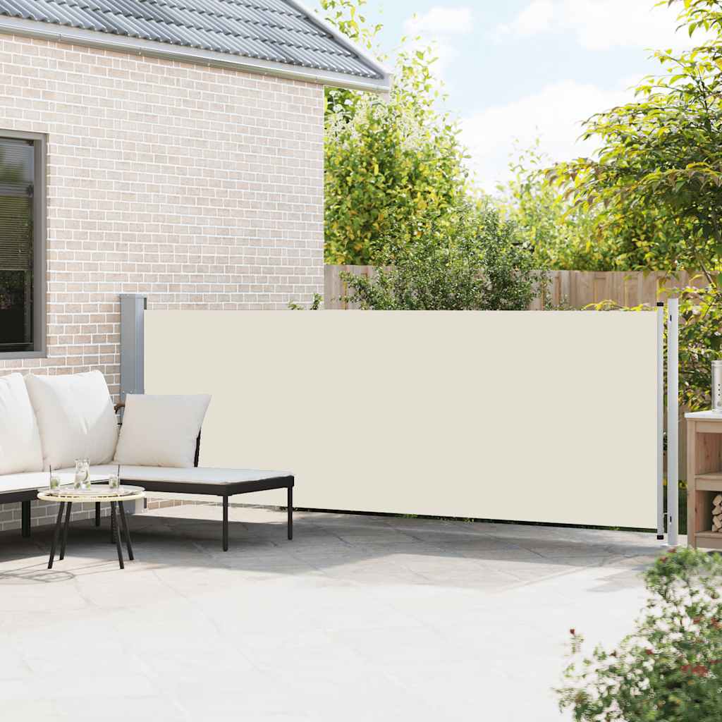 Retractable Side Awning for Patio 140x600 cm Cream