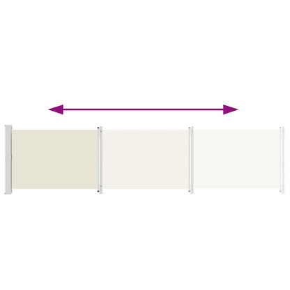 Retractable Side Awning for Patio 140x600 cm Cream