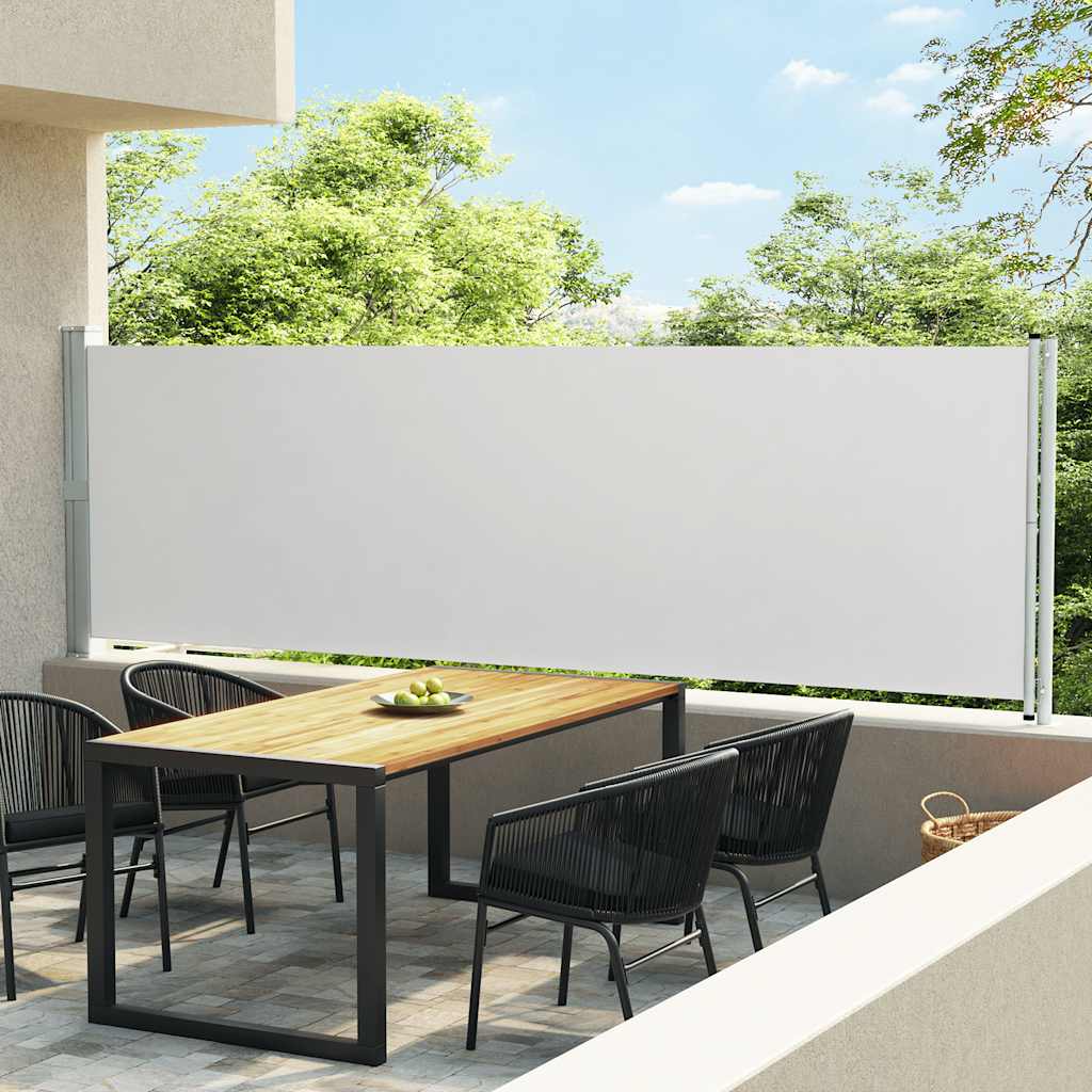 Retractable Side Awning for Patio 140x600 cm Cream