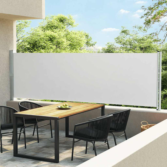 Retractable Side Awning for Patio 140x600 cm Cream