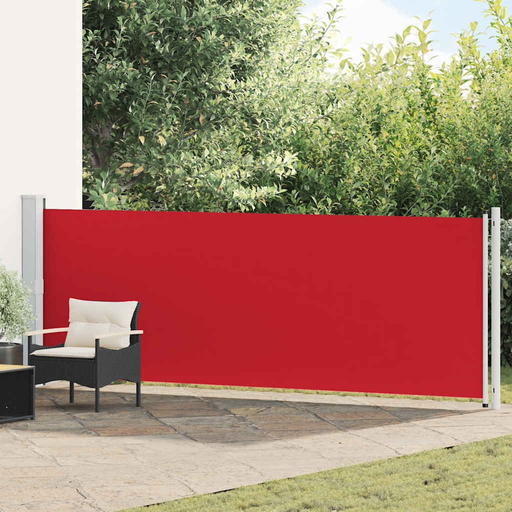 Tenda Laterale Retrattile per Patio 140x600 cm Rossa | homemem39