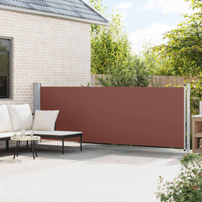 Retractable Side Awning for Patio 140x600 cm Brown
