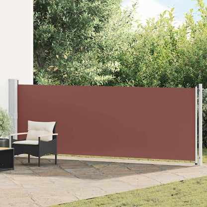 Retractable Side Awning for Patio 140x600 cm Brown