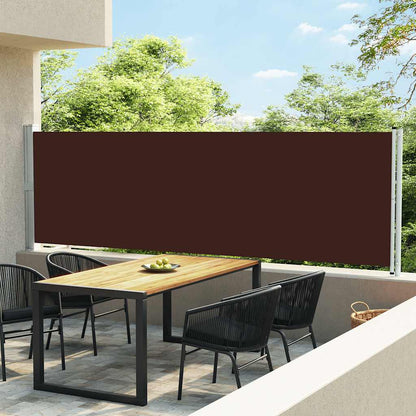 Tenda Laterale Retrattile per Patio 140x600 cm Marrone - homemem39