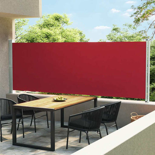 Tenda Laterale Retrattile per Patio 600x160 cm Rossa - homemem39