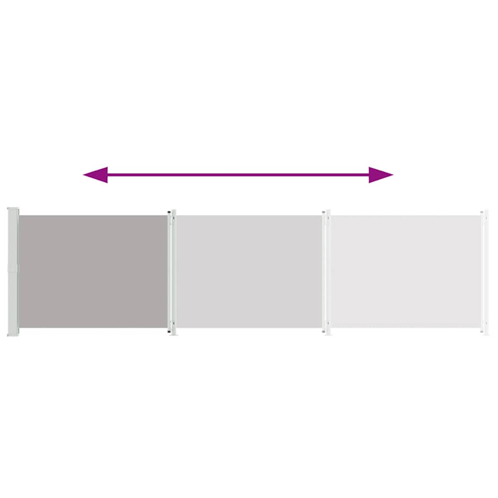 Retractable Side Awning for Patio 600x160 cm Grey