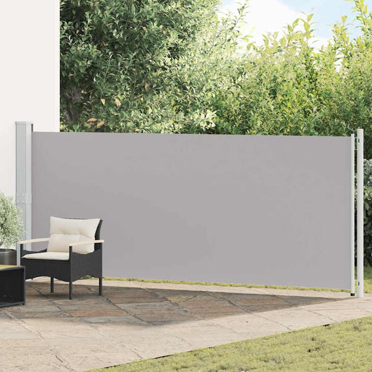 Retractable Side Awning for Patio 600x160 cm Grey