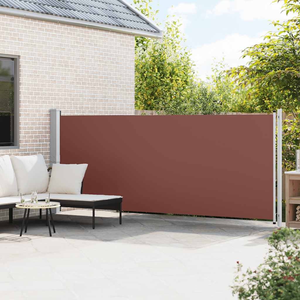 Retractable Side Awning for Patio 600x160 cm Brown