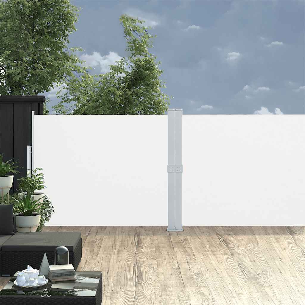 Tenda Laterale Retrattile per Patio 140x1200 cm Crema - homemem39