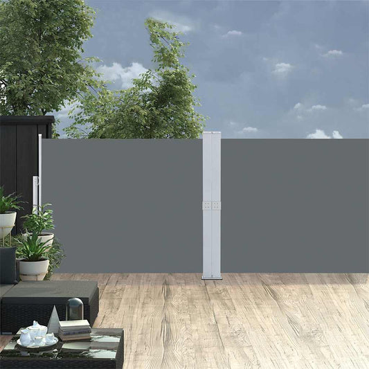 Tenda Laterale Retrattile per Patio 140x1200 cm Antracite | homemem39