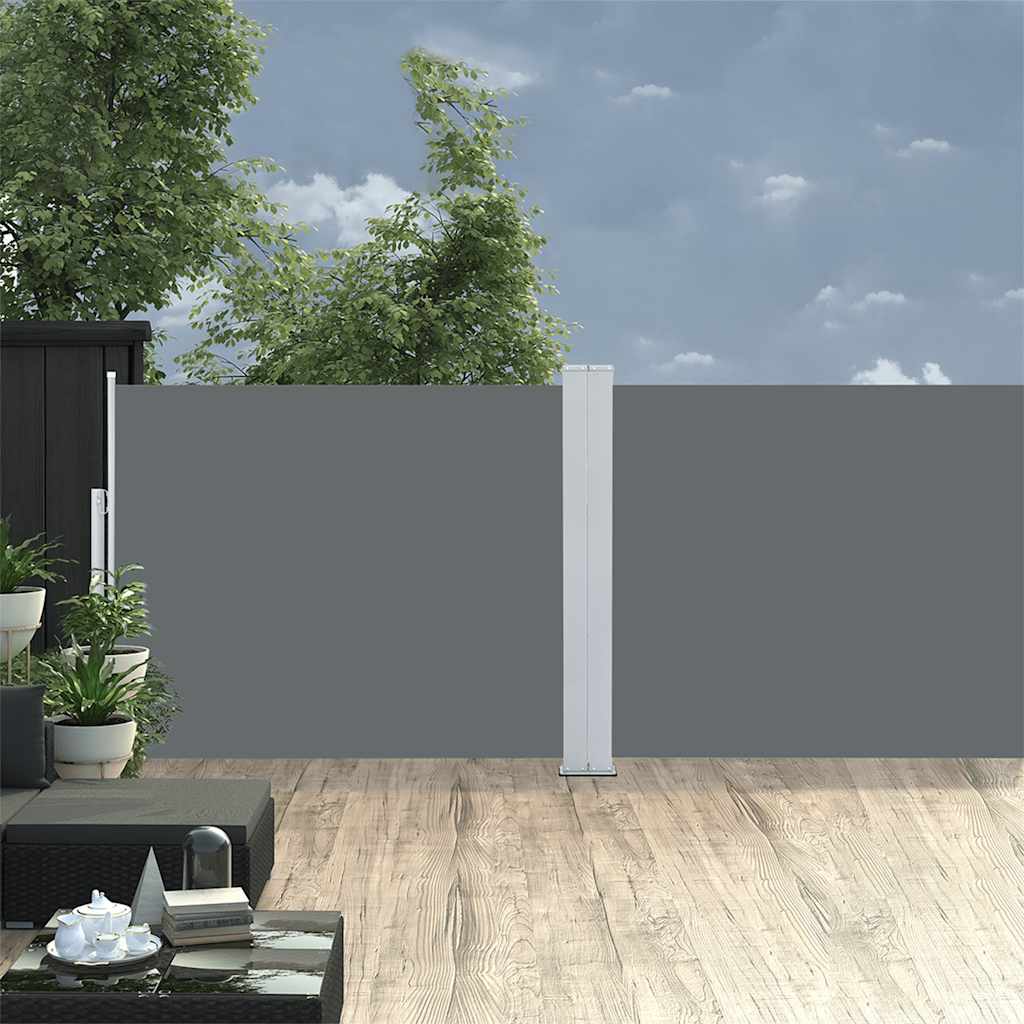 Tenda Laterale Retrattile per Patio 140x1200 cm Antracite - homemem39