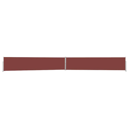 Tenda Laterale Retrattile per Patio 140x1200 cm Marrone - homemem39