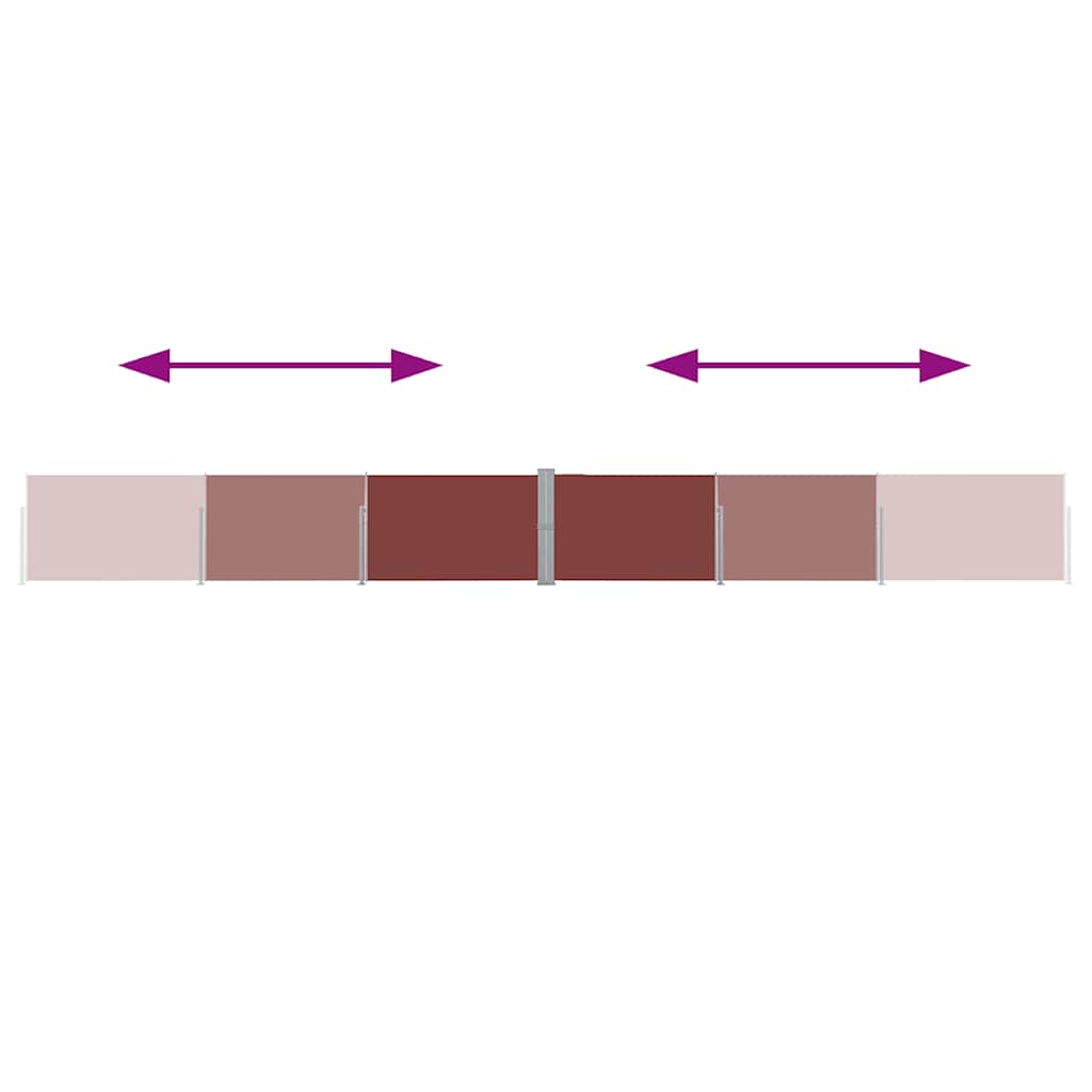 Tenda Laterale Retrattile per Patio 140x1200 cm Marrone - homemem39