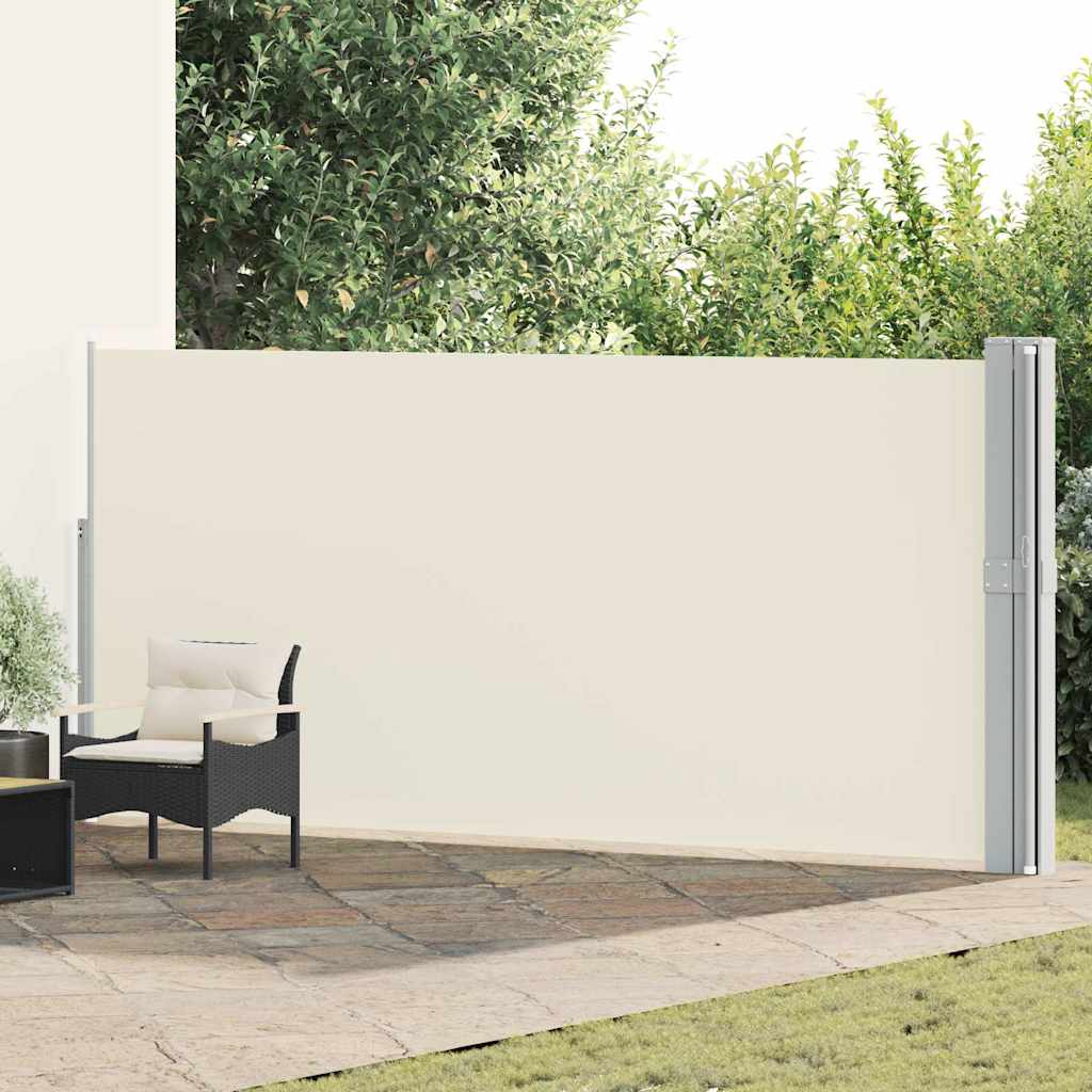 Tenda Laterale Retrattile per Patio 170x1200 cm Crema | homemem39